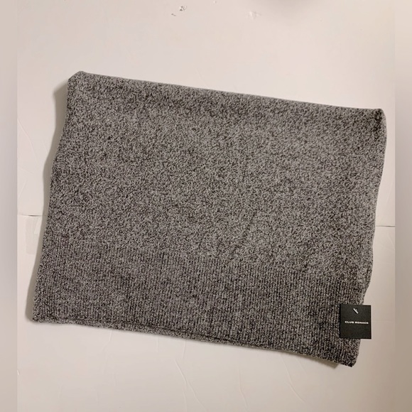 NEW Club Monaco 100%  Cashmere knit Scarf brown mix/Brun size one - Picture 6 of 8